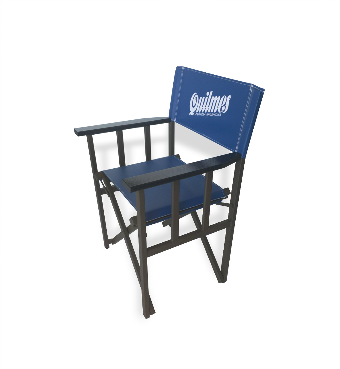 SILLA TIPO DIRECTOR DE MADERA COLOR AZUL NAUTICO