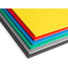 PLANCHA PVC ESPUMADO / SINTRA / TROVICEL 3 MM 1.22*2.44 MTS COLOR AMARILLO 0.50 DENSIDAD (MEDIA)